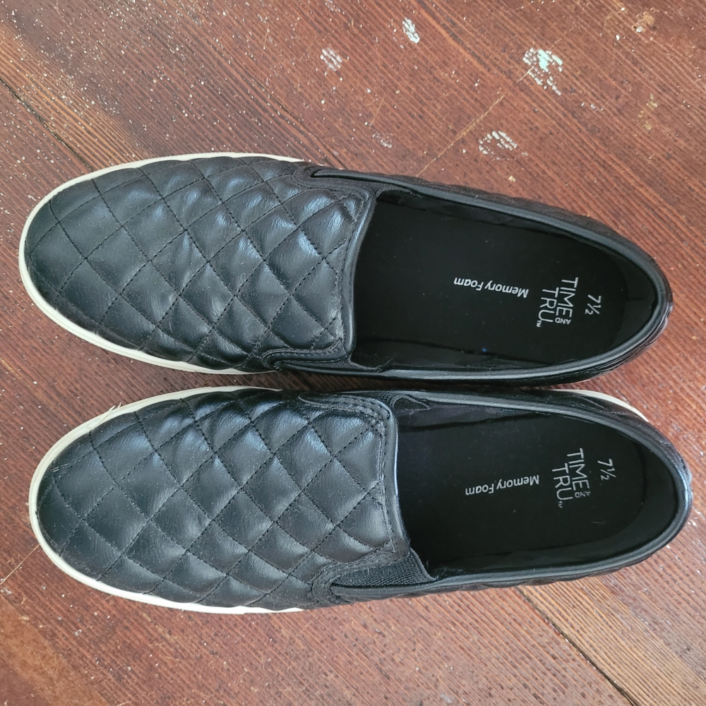 Womens Time and Tru Black Formal Leather Shoes